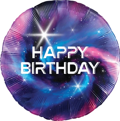 Std Birthday Galaxy Balloon