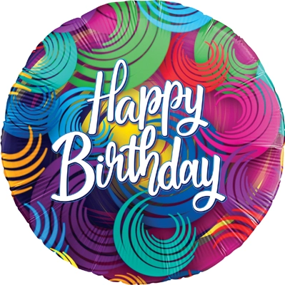 Std Birthday Colorful Swirls