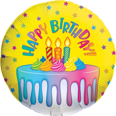 Std Birthday Rainbow Tiered Cake Balloon