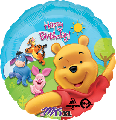 Std Birthday Disney Pooh & Friends Balloon