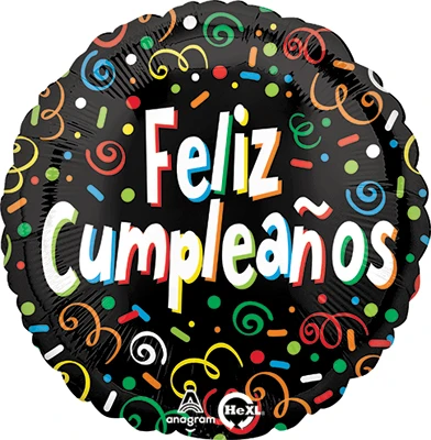 Std Feliz Cumpleanos Confetti Balloon