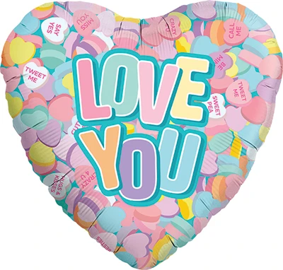 Std Love Conversation Hearts Balloon