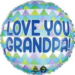Std Love Grandpa Triangle Pattern Balloon