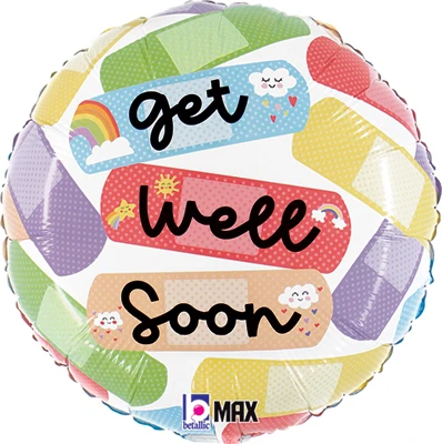 Std Cheerful Get Well Band-Aids Balloon