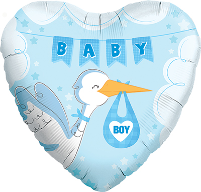 Std Baby Boy Stork Balloon