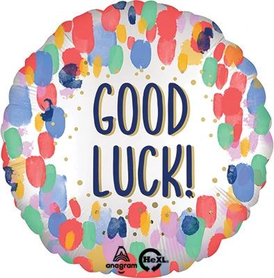 Std Good Luck Painterly Dots Balloon