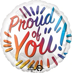 Std Proud of You Rainbow Letters Balloon