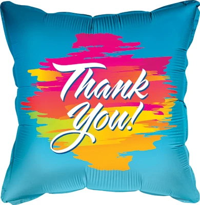 Std Thank You Color Splash Balloon