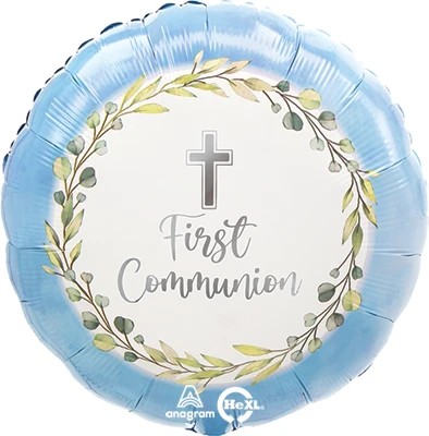 Standard My First Communion Blue Balloon