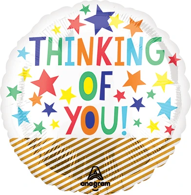 Std Thinking of You Fun Stars Balloon