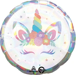 Std Unicorn Party Holographic Balloon