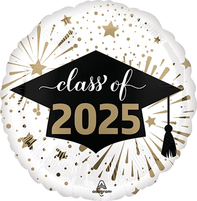 Std Graduation Class 2025 Confetti Balloon