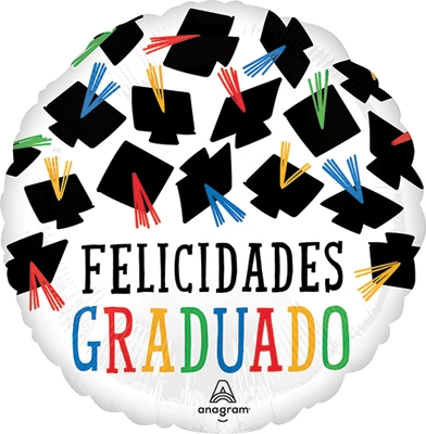 Std Hats Off Felicidades Graduado Balloon