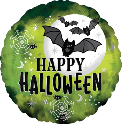 Std Halloween Glow Batty Balloon