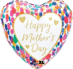 Std Mother's Day Satin Colorful Watercolor Balloon