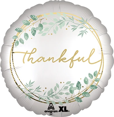 Std Thanksgiving Satin Simply Thankful Balloon