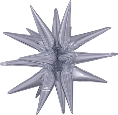 35 Inch Air-Fill Silver Magic Star Balloon