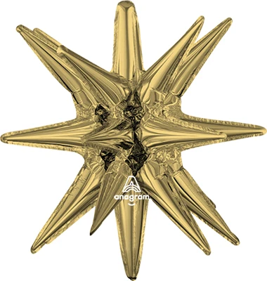 20 Inch Air-Fill White Gold Magic Star Balloon