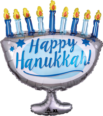 29 Inch Happy Hanukkah Menorah Balloon