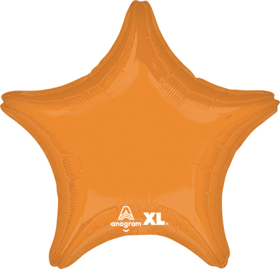 Std Vibrant Orange Star Balloon