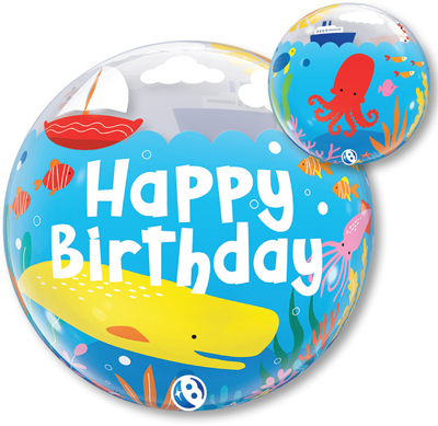 22 Inch Birthday Maritime Fun Bubble Balloon