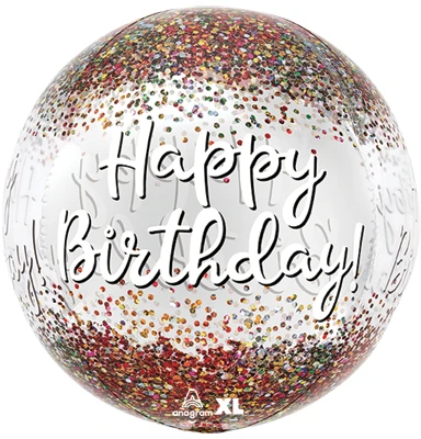 16 Inch Orbz Birthday Sequins Balloon