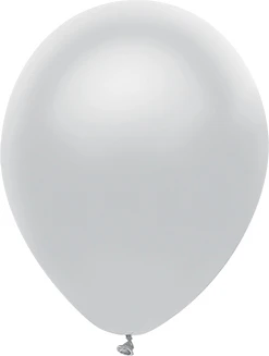 11 Inch Metallic Silver Latex Balloon 100pk