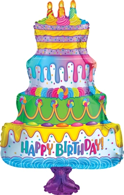 30 Inch Birthday Rainbow Cake Balloon