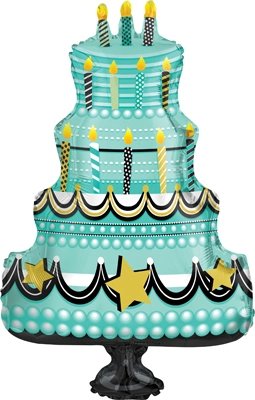 30 Inch Birthday Elegant Mint Cake Balloon