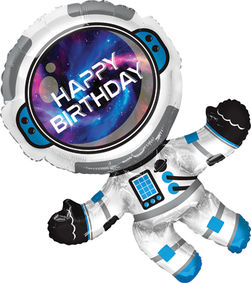 36 Inch Birthday Galaxy Astronaut Balloon
