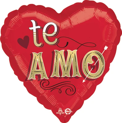 28 Inch Helium Saver Jumbo Te Amo Just My Type Balloon