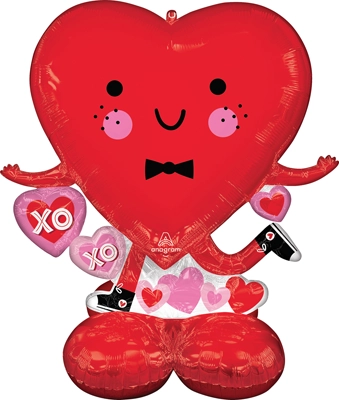 43 Inch AirLoonz Happy Heart Air-Fill Balloon