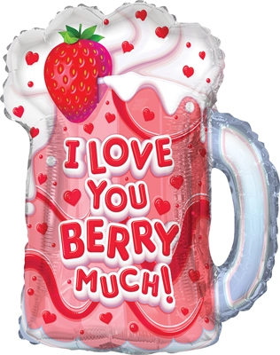 36 Inch I Love You Berry Much Shake Balloon