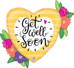 35 Inch Get Well Soon Flowers Balloon