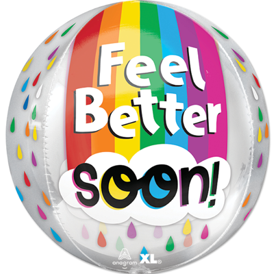 16 Inch Orbz Get Well Feel Better Soon Balloon