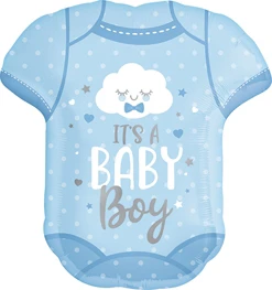 24 Inch Baby Boy Onesie Balloon