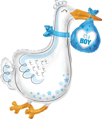 36 Inch It's A Boy Stork Balloon