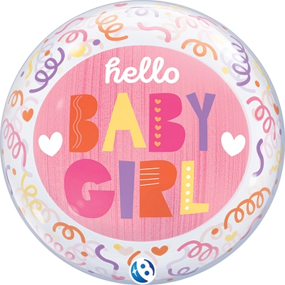 22 Inch Baby Girl Bubble Balloon