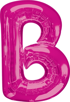 23x34 Inch Shape Pink Letter B Balloon