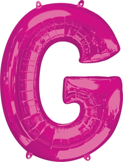 25x32 Inch Shape Pink Letter G Balloon