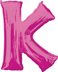 26x33 Inch Shape Pink Letter K Balloon