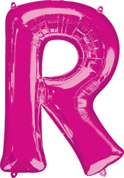 23x32 Inch Shape Pink Letter R Balloon