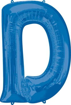 24x33 Inch Shape Blue Letter D Balloon