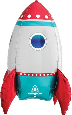 21 Inch Rocket Ship Air-Fill Balloon Decor