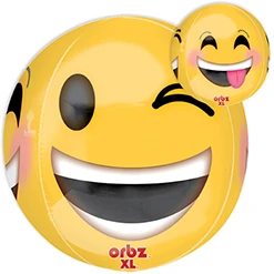 16 Inch Orbz Winking Emoticon Balloon