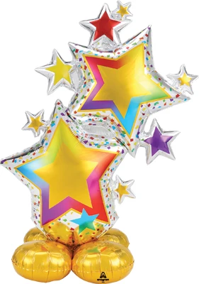 59 Inch AirLoonz Colorful Star Cluster Air-Fill Balloon