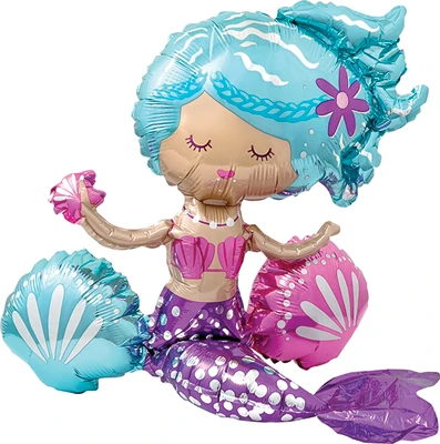 18 Inch Shimmering Mermaid Airfill Decor Balloon