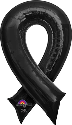 36 Inch Black Cause Ribbon Balloon