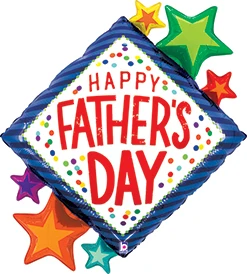 38 Inch Father's Day Diamond Stars Balloon