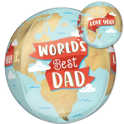 16 Inch Orbz Father's Day World's Best Dad Balloon